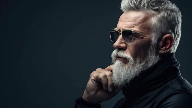 Stylish Man in Sunglasses Posing for Camera