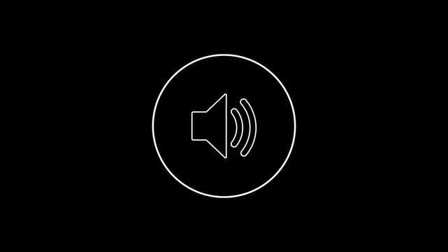 sound audio volume speaker icon,loudspeaker icon. Motion graphics of sound icon concept.