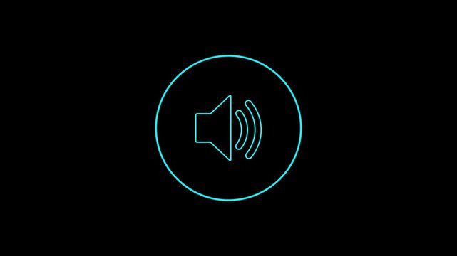 sound audio volume speaker icon,loudspeaker icon. Motion graphics of sound icon concept.