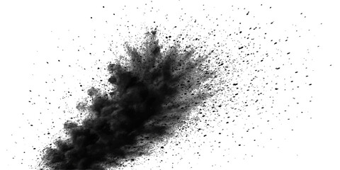 Black ink grunge texture: vector splatter splash paint stain silhouette element