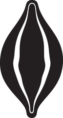 Female Anatomy Silhouette Vector – EPS Body Outline Illustration, vagina icon