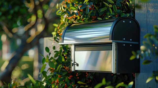 Video A mailbox sits on the side of a building