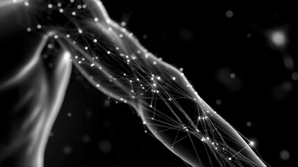 Digital Arm and Torso Nerve System Network Visualization