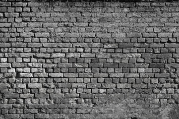 gray background, in the photo the texture of an old brick wall