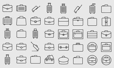 Mega Outline Icons Set – Business, Transport, Weather, UI & Technology Line Vector Pack