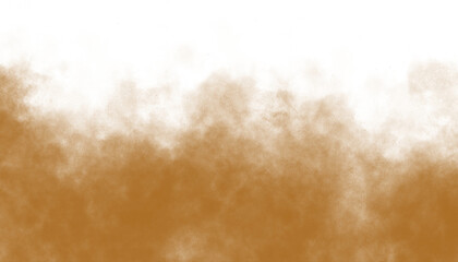 Realistic brown dust or sand storm effect on transparent background for overlay design isolated on transparent background