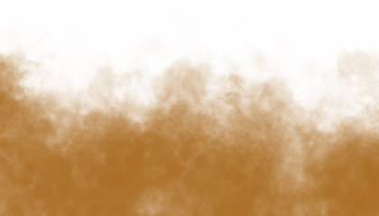 Realistic brown dust or sand storm effect on transparent background for overlay design isolated on transparent background