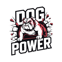 engraving vintage Bulldog standing  Dog Power vector art illustration, old vintage bulldog design.	