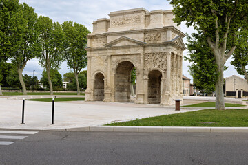 Obraz premium famous, historic Arc de Triomphe in Orange, Provence, France