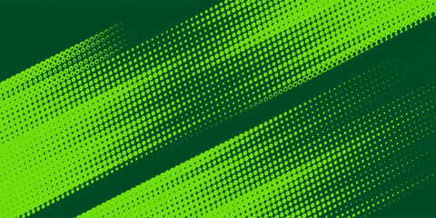 Abstract green digital background with diagonal halftone patterns and dynamic light streaks. A futuristic and modern design, perfect for technology, innovation, and digital-themed projects.