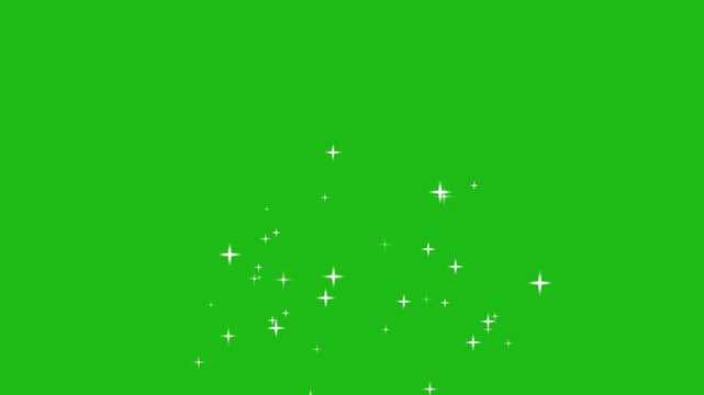 forming bright doodle spark trails and shimmering shine bursts in a clean looping 4K animation,2d Twinkling star particles and glowing white glitter dust flow smoothly across a pure black screen