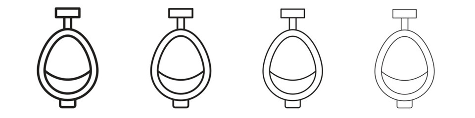 Obraz premium Urinal icons collection web design, minimal line style