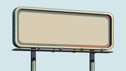 Obraz premium Blank Billboard Sign Against Clear Sky.