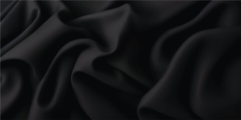 Rich Dark Fabric Drapery with Smooth Silky Depth Creating Premium Black Fashion Background for Luxe Product Marketing