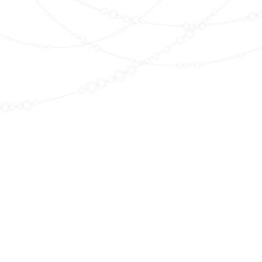 White Christmas lights PNG with twinkling bulbs, neon sparkle shapes, and warm visual mood perfect for wrapping invitations, festive winter promotions, and atmospheric celebration layouts