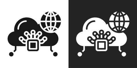 Architecture Icon In Black And White Glyph Style