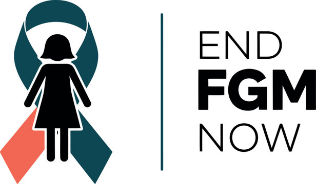 End female genital mutilation now: awareness ribbon symbol