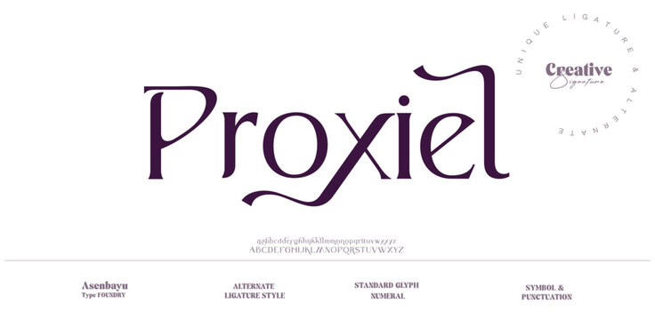 Proxiel Stylish font with a modern, friendly appeal. Great for branding and creative use