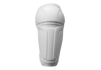 White cricket leg pad for sports protection.