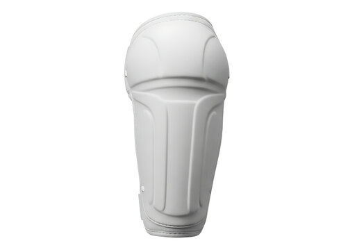 White cricket leg pad for sports protection.