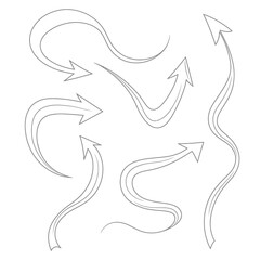 Set of a vector arrows , illustrator 