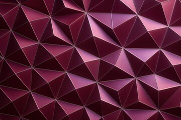 Fototapeta premium Burgundy Low Poly Geometric Triangle Modern Texture with Strong Abstract Polygon Surface