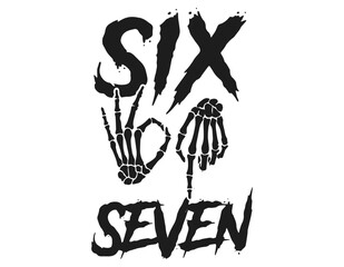 Six and Seven Skeletal Hands Graphic, Bold Monochrome Design, tshirtdesign, skeletontshirt, gothictshirt, streetweartshirt, blackwhitetshirt, edgytshirtdesign, halloweenshirt, skullhandsshirt, t-shirt