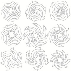 Set of a vector arrows , illustrator 