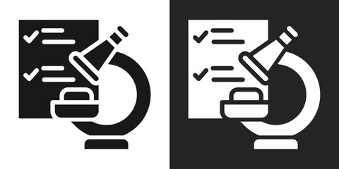 Research Icon In Black And White Glyph Style