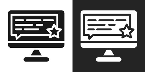 Feedback Icon In Black And White Glyph Style