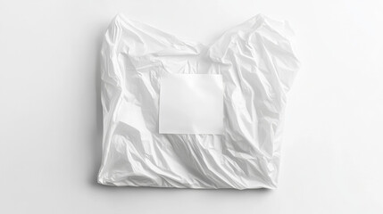 White paper bag isolated on white