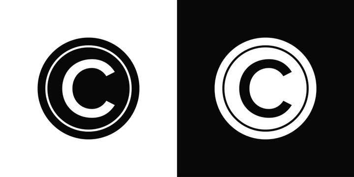 Copyright icons. Vector Template Illustration Symbol Pixels Perfect