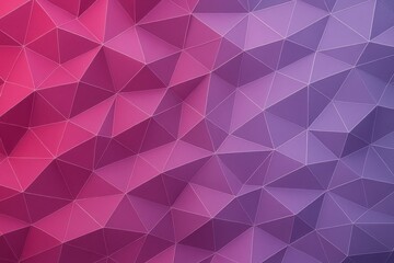 Fototapeta premium Purple Pink Gradient Low Poly Geometric Texture with Modern Abstract Polygon Surface Design