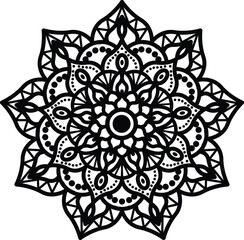 Mandala. Vintage Round Ornament Pattern. Stylized Ornamental Flower. Decorative element for any kind of design. Coloring book.