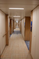 Inside cruise ship - hallway