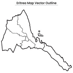 Eritrea Map Vector Outline