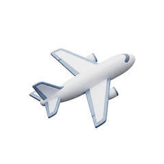 3d airplane representing travel and transportation