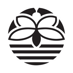 Flying Bee Horizon Mark Creative Emblem Design