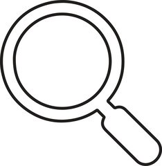Magnifying glass line icon collection. Loupe icon vector. Simple vector icon magnifying glass.