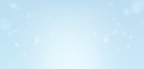 Winter gradient background. Blue gradation color sky bg. Abstract winter blur backdrop with cloud and snow. Vector mesh illustration