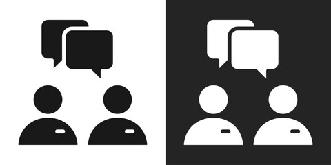 Mentor Icon In Black And White Glyph Style