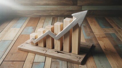 Watch your business grow steadily with this attractive upward trending graph, perfect for presentations