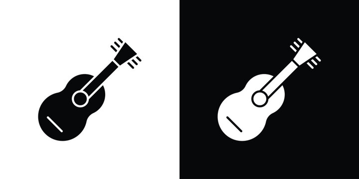 Guitar icons. Vector Template Illustration Symbol Pixels Perfect