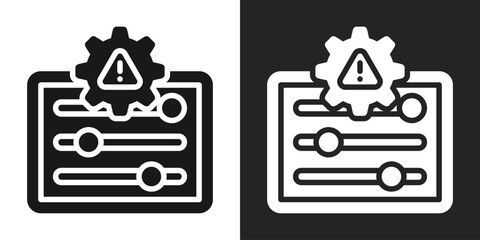 Adjustments Icon In Black And White Glyph Style