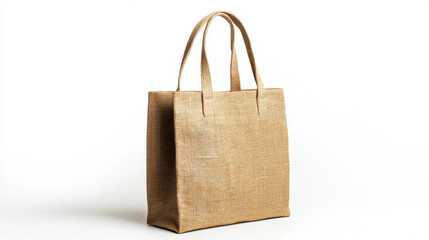 Brown shopping bag isolated on white