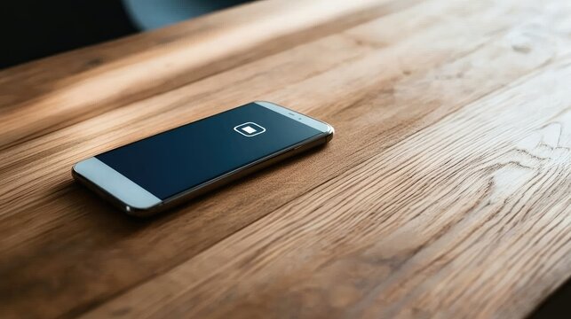 Bright blue and white video call icon prominently displayed on an iPhone screen against a stark white background with striking detail