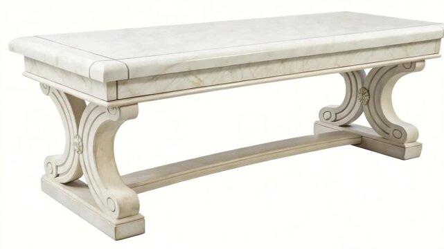sleek marble table isolated studio white background video