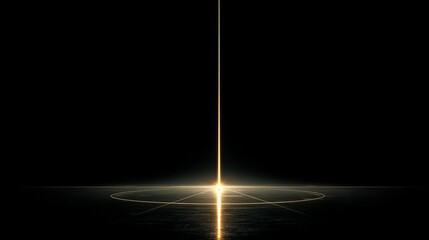 Black background with a yellow line that is pointing upwards. The image has a mysterious and ethereal feel to it