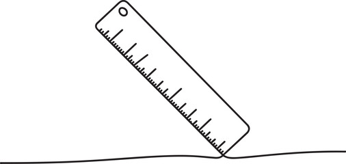 ruler line icon. one line continuous style. sketch, unique, line art concept. used for icon, symbol, sign, Continuous line drawing of online learning. one line Icon drawing