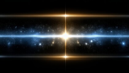 Bright light is shining on a dark background, creating a sense of depth and contrast. The light is yellow and orange